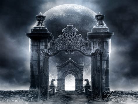 gothic gate wallpaper  background image  id