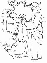 Jesus Heals Deaf Man Coloring Mute sketch template