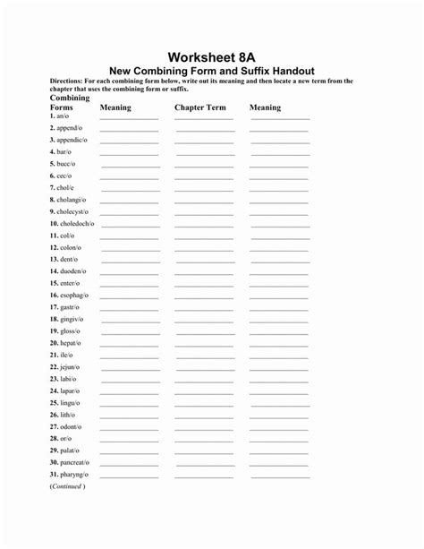 medical terminology abbreviations worksheet fresh worksheet