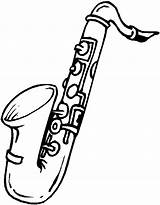 Color Instruments Musical Saxophone Coloring sketch template