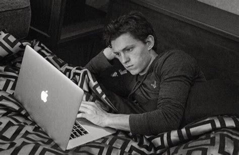 M🖤 — Tom Holland In Black And White Ur Welcome