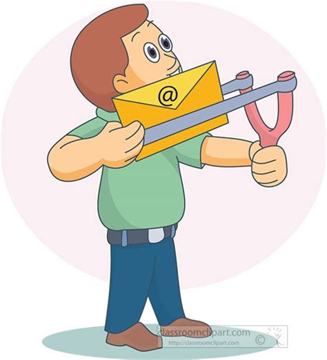 technology clipart man sending email  slingshot clipart