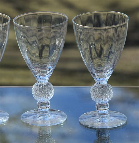 Vintage Crystal Cocktail Glasses Set Of 4 Vintage Optic Cocktail