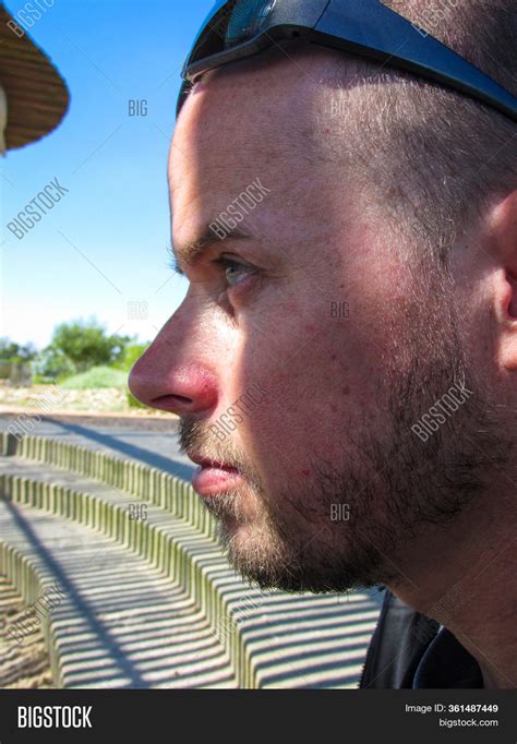side view mans face image photo  trial bigstock