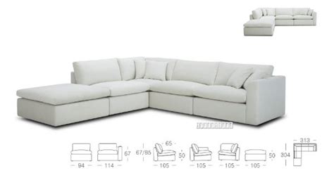 skylar sectional modular fabric sofa white
