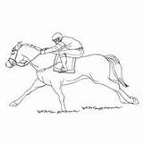 Horse Galloping Coloring Jockey Pages Drawing Race Rider Equestrian Realistic Hellokids Horses Man Woman Kids Getdrawings sketch template