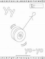 Coloring Pages Yoyo Letter Abc Worksheets Fun Educationalcoloringpages sketch template