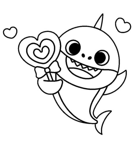 baby shark coloring pages   artsy pretty colors