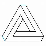 Triangle Impossible Triangles Optical Illusions Triangular Easydrawingguides Symmetry Penrose Clipartkey 104kb sketch template