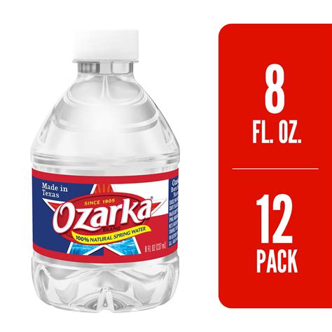 ozarka brand  natural spring water  ounce mini plastic bottles pack   walmartcom