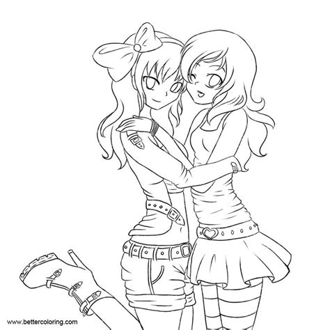 bff coloring pages  drawing  anime nc  printable coloring pages