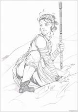 Rey Star Pages Wars Coloring Cartoons sketch template