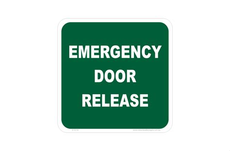 emergency door release sign  national safety signs
