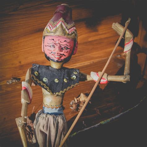 antique wayang golek indonesian wooden puppet beautifully creepy
