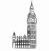 Ben Big Tower Clock Coloring Sketch Drawing London Drawings Coloringsun Building Illustration Print Pages Kids Button Using Skyline Paintingvalley Grab sketch template