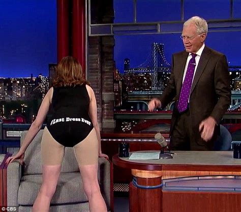 tina fey strips down to her control pants on letterman favorite