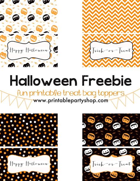 halloween ideas  halloween printables treat bag toppers freebie
