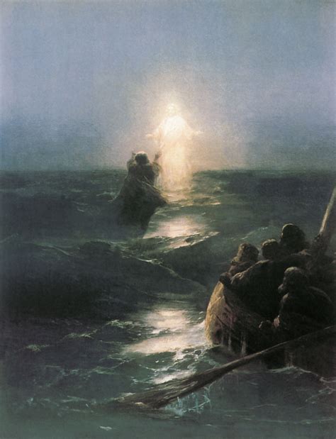 jesus walks  water  ivan aivazovsky wikiartorg