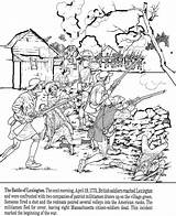 Revolutionary Guerre Sécession Colorier Révolution Thème sketch template