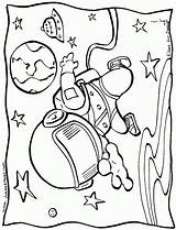 Coloring Space Outer Astronaut Pages Popular sketch template