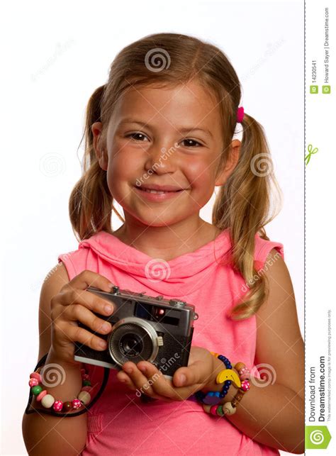 girl holding camera stock image image 14230541