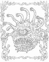 Coloring Dragons Dungeons Monsters Book Realms Pages Heroes Dnd Head Drawing Review 48kb 600px Getdrawings sketch template