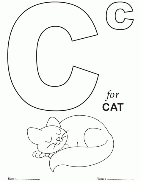 alphabet coloring pages  kids printable abc coloring pages