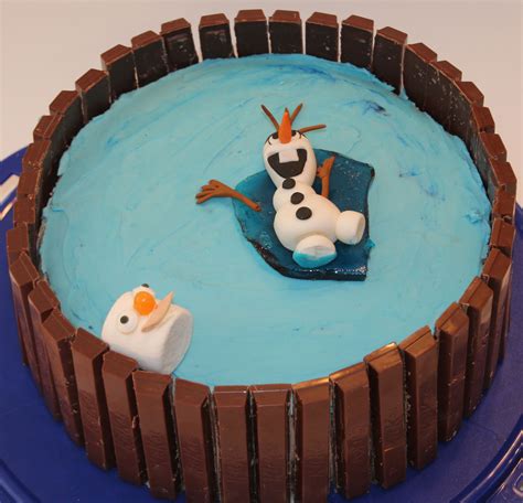 frozen themed double layer chocolate fudge cake  mint chocolate