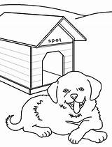 Dog Coloring House Kennel Pages Color Getcolorings sketch template