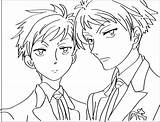 Twins Ouran Host sketch template