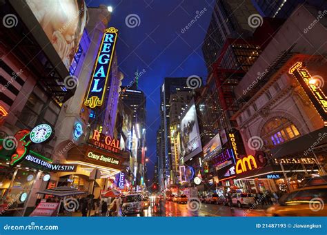theater district manhattan  york city editorial stock photo image