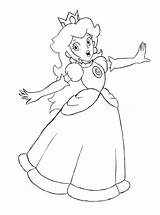 Coloring Daisy Princess Pages Peach Colouring Popular sketch template
