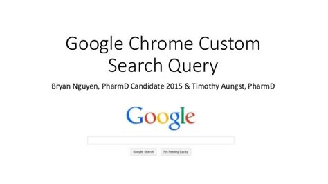 google chrome custom search query