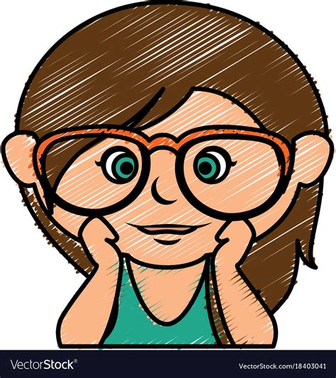 Cartoon Media Cartoon Characters Girl With Glasses
