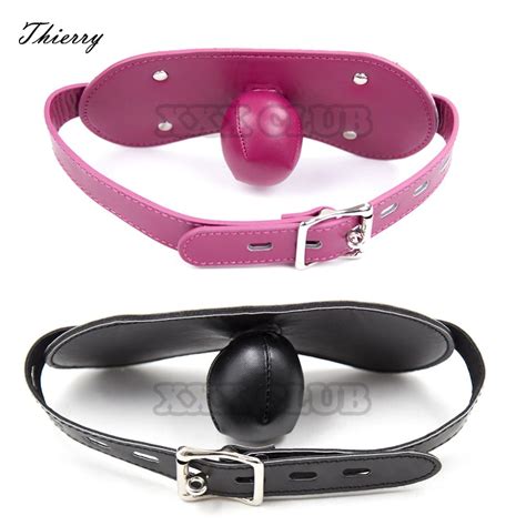 Thierry Soft Leather Gag Seal The Mouth Adult Sex Toys