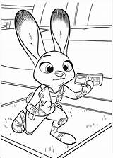 Coloring Zootopia Kids Color Pages Judy Hopps Print Lt Disney Characters Pixar sketch template