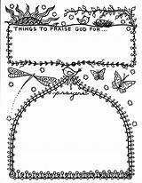 Prayer Journaling Coloring Gratitude sketch template