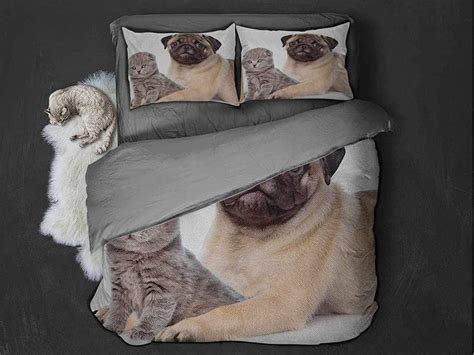 amazoncom pug comfort luxurious softest premium bed sheet set cute young pets kitten  puppy
