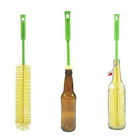 original 17 long bottle brush cleaner for washing beer wine kombucha decanter narrow neck