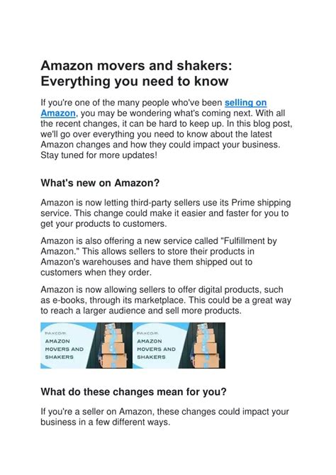 amazon movers  shakers      powerpoint  id