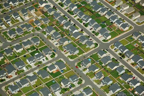 aerial view  suburban neighbourhood