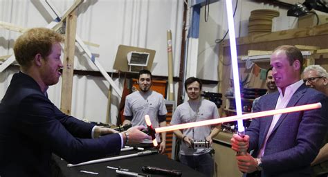 prince william and prince harry have lightsaber fight meet ‘star wars cast and characters daisy