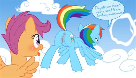 126809 lesbian artist zed001 scootaloo wingboner rainbow dash plot