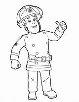 Colouring Fireman sketch template