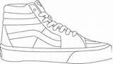 Chaussure Sk8 sketch template
