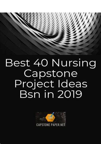 nursing capstone project ideas bsn    capstonepaper