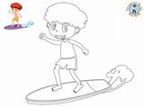 Surfing sketch template