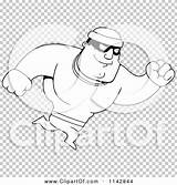 Robber Running Coloring Male Outlined Clipart Cartoon Vector Thoman Cory sketch template