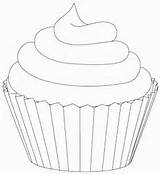 Cupcake Coloring Clipart Cupcakes Template Drawing Birdscards Outline Pages Digital Stamps Cake Hey Sweety Templates Color Clipground Smooth Icing  sketch template