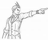 Apollo Justice Pages Coloring Attorney Ace Handsome Another Template sketch template